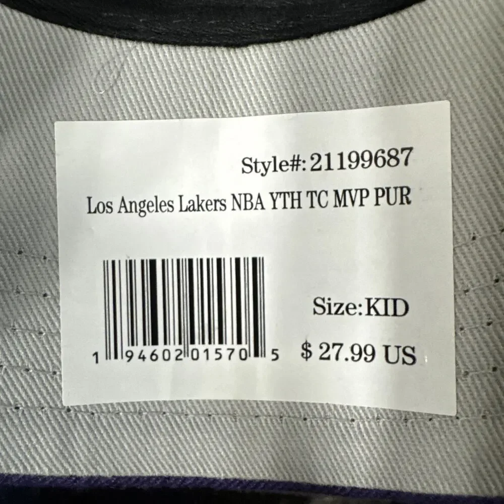 Los Angeles Lakers Youth Hat Purple ’47 MVP Adjustable NBA Basketball Cap New